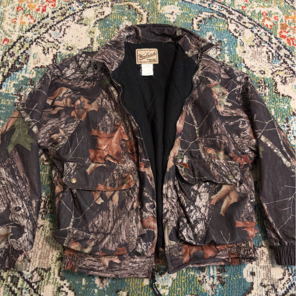 Woolrich Black Jacket with Cream Label
